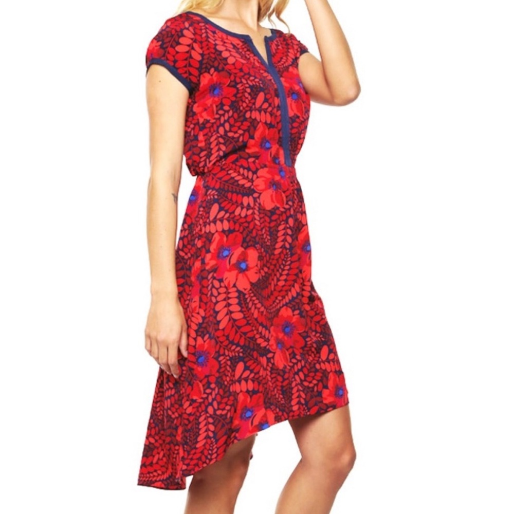 Tommy Hilfiger Floral Poppy Red size M Midi Dress